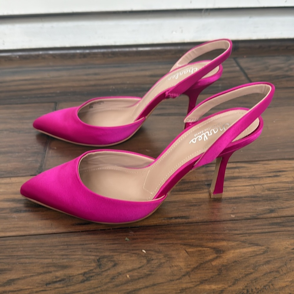 Charles David Fuchsia Slingback Heels - Picture 3 of 7
